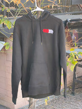 Load image into Gallery viewer, Black hoodie Capsule logo RED/White
